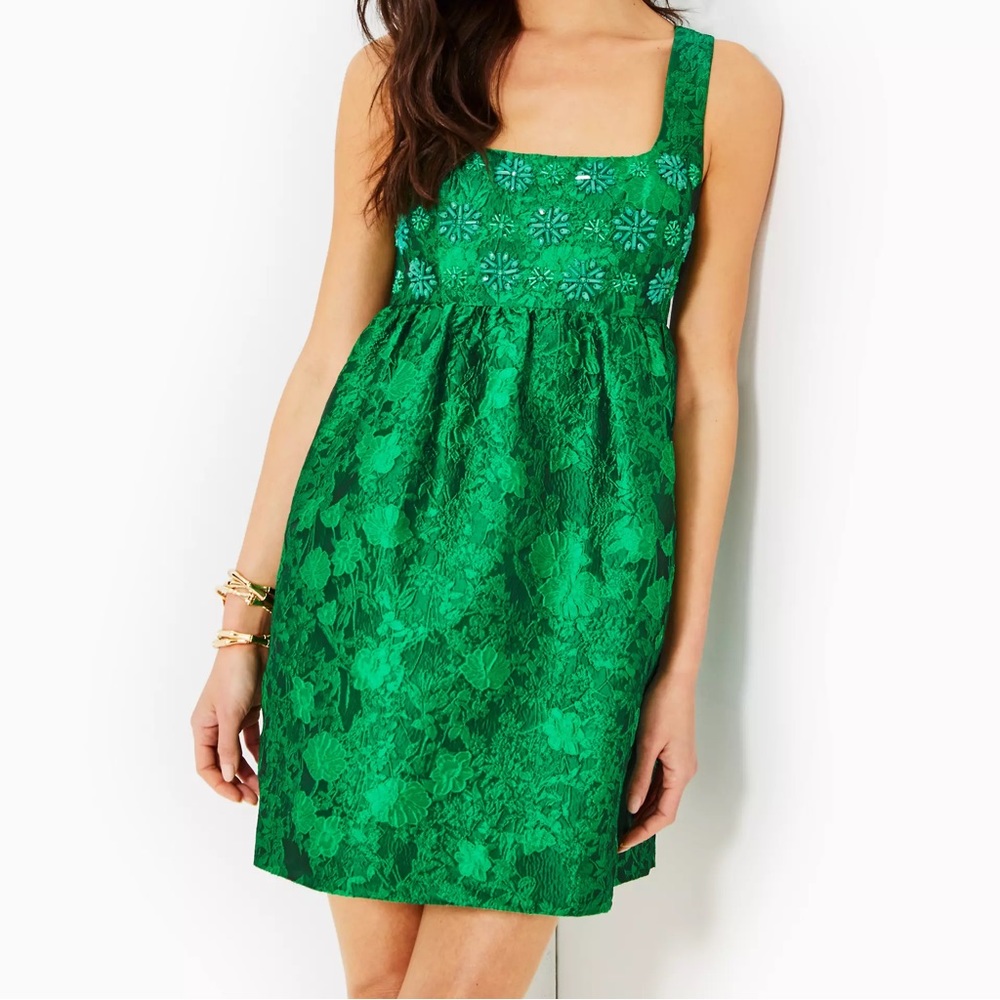 Lilly Pulitzer Bellami Embellished Floral Jacquard Dress